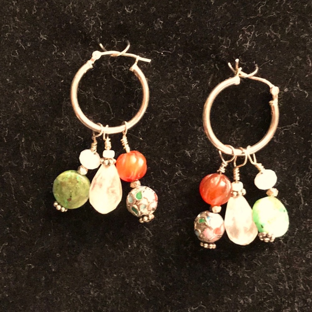 Stella & Dot Retired Chameleon Hoop Earrings